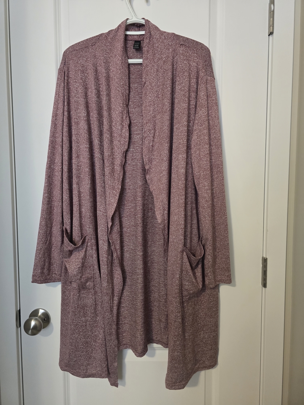 32 Degrees Open-Front Cardigan Sweater in Dusty Mauve